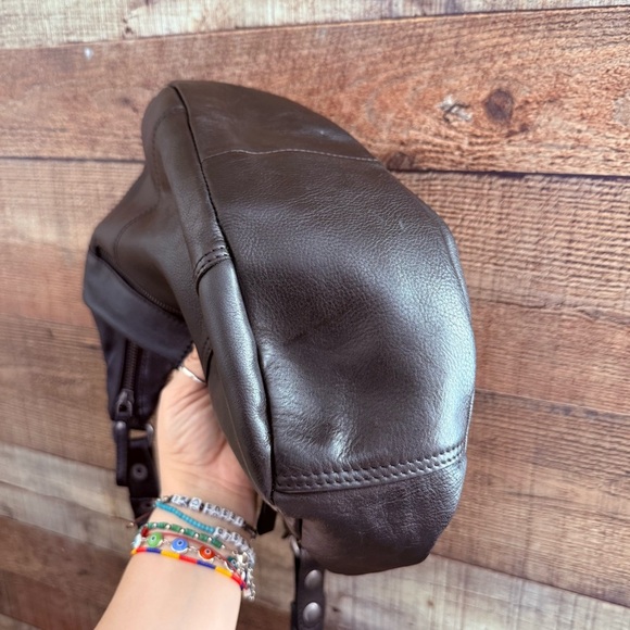 Spikes & Sparrow Leather Shoulder Bag - Harli - Black - Picture 10 of 14